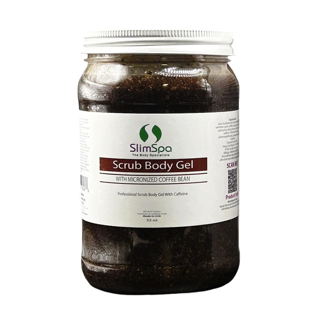 Gel exfoliante corporal con grano de café micronizado 32 oz.