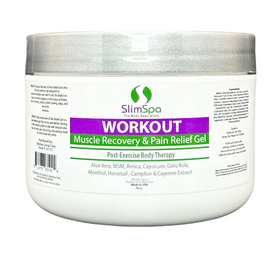 Gel de recuperación muscular y alivio del dolor WORKOUT 8 oz.