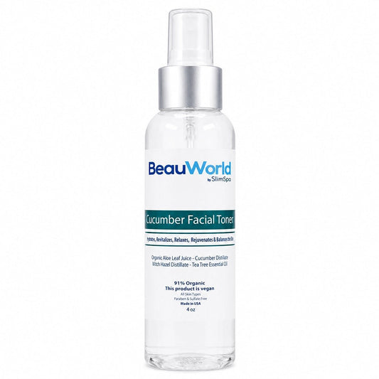 Cucumber Facial Toner 4oz – Professional Cooling, Pore-Tightening & Balancing Facial Toner - SlimSpaOnline