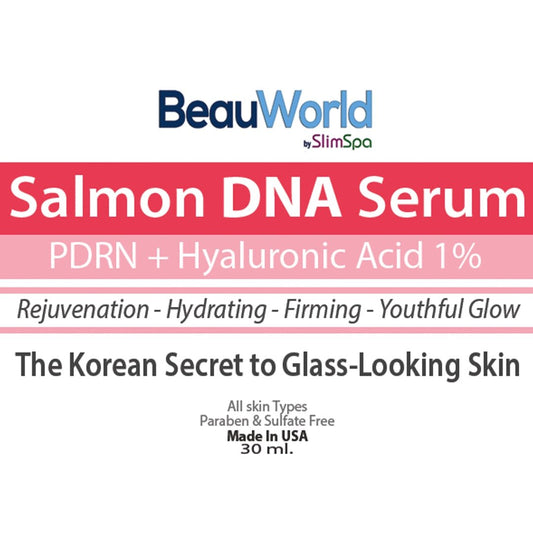 Salmon DNA Serum paired with K-Beauty glass skin duo — professional anti-aging facial serum set for estheticians | SlimSpa