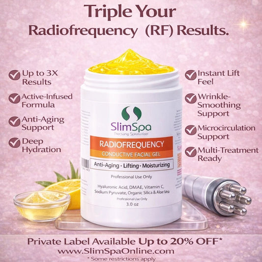 RF Gel 32oz with DMAE & Hyaluronic Acid - Professional Skin Firming for Estheticians | SlimSpa