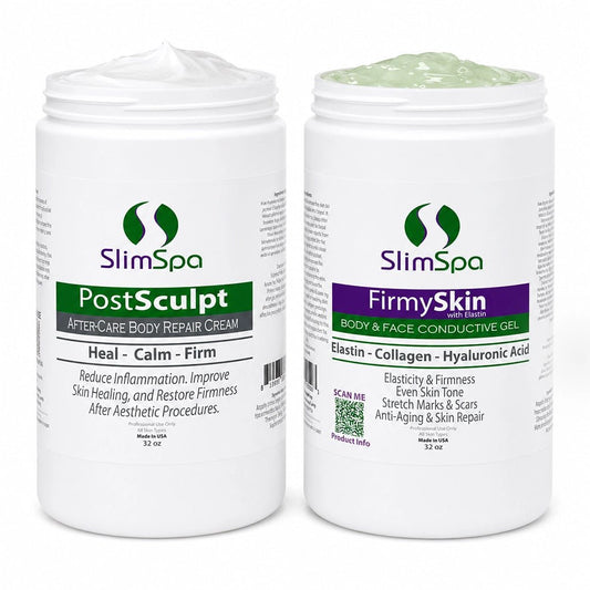 Skin Recovery + Firming Combo – Professional Post - Treatment Repair & Tightening Duo (32 oz) - SlimSpaOnline