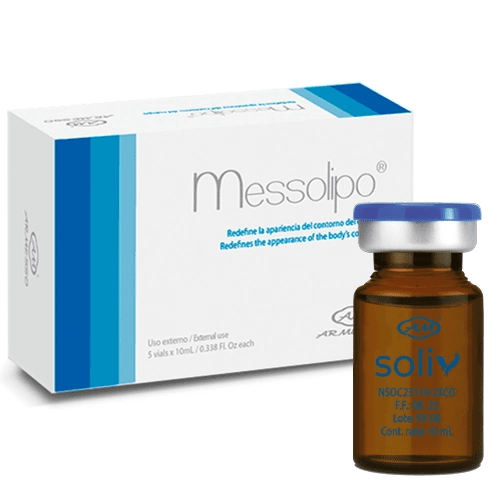 SOLIV Lipolysis Vials 5x10ml lifestyle — non-invasive fat reduction mesotherapy protocol for body contouring spas | SlimSpa