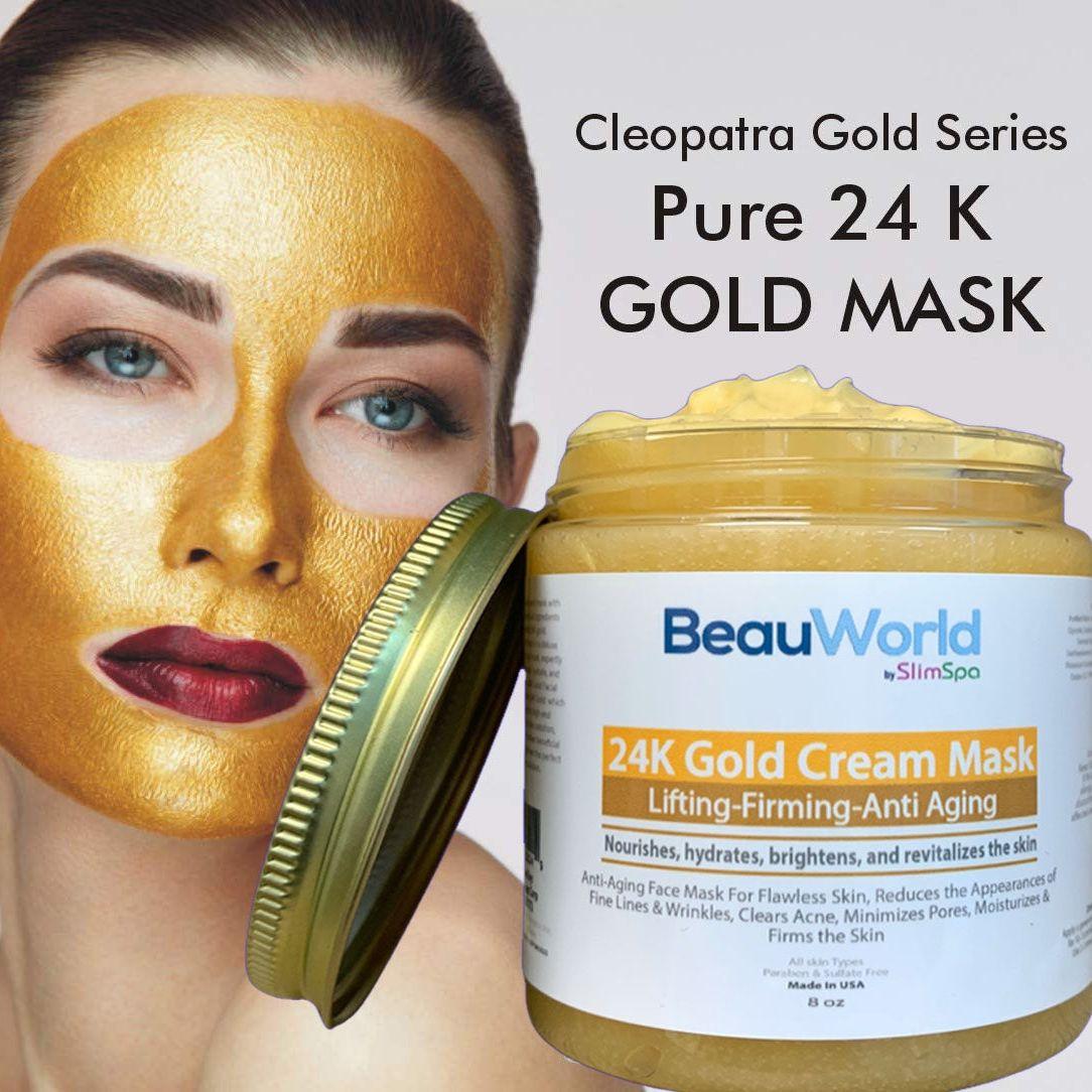 24K GOLD Facial Cream MASK 8oz. - SlimSpaOnline