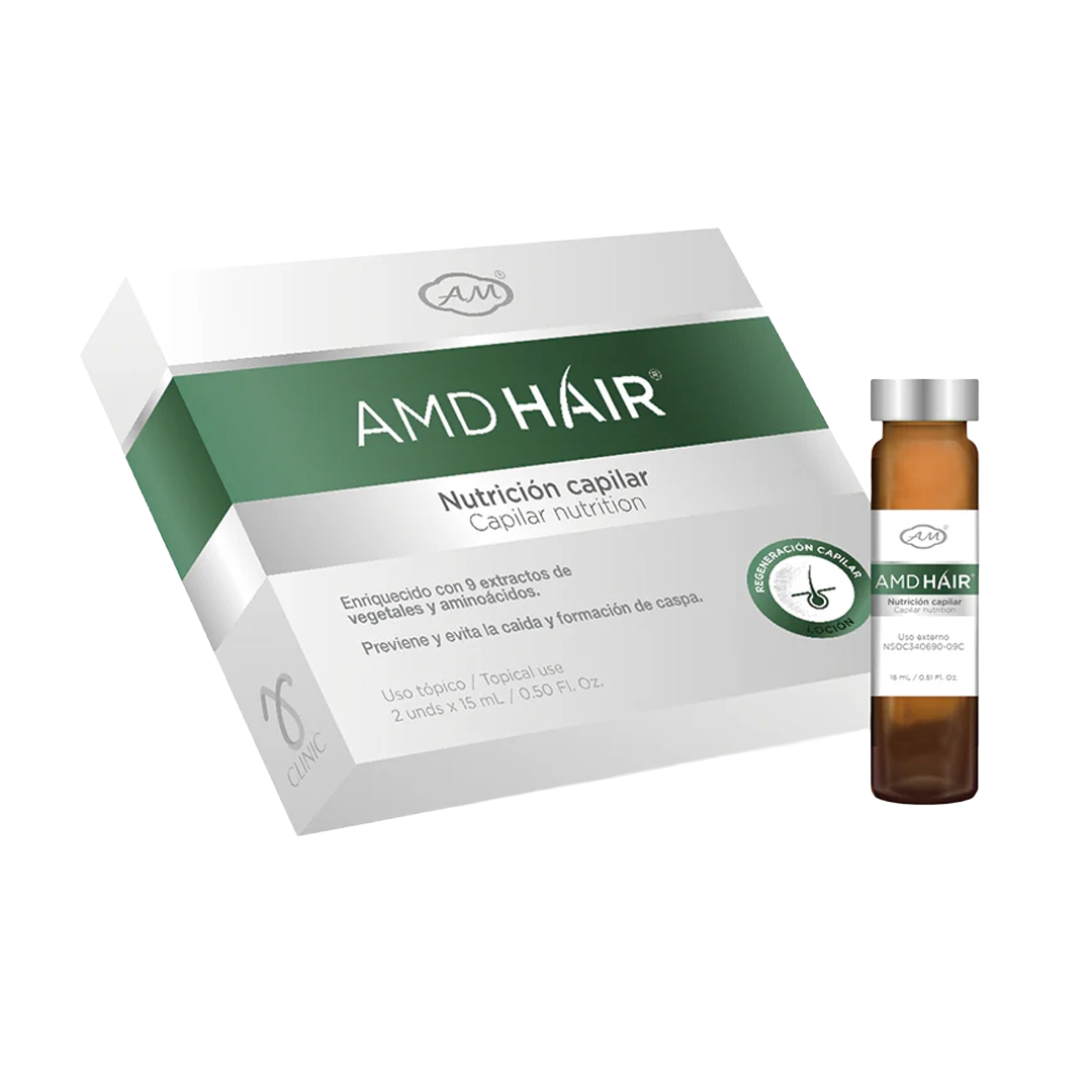 LOCIÓN CAPILAR AMD HAIR (2 ampollas de 15 ml cada una)