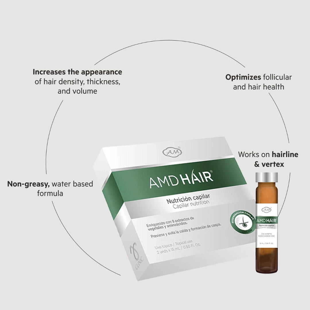 LOCIÓN CAPILAR AMD HAIR (2 ampollas de 15 ml cada una)