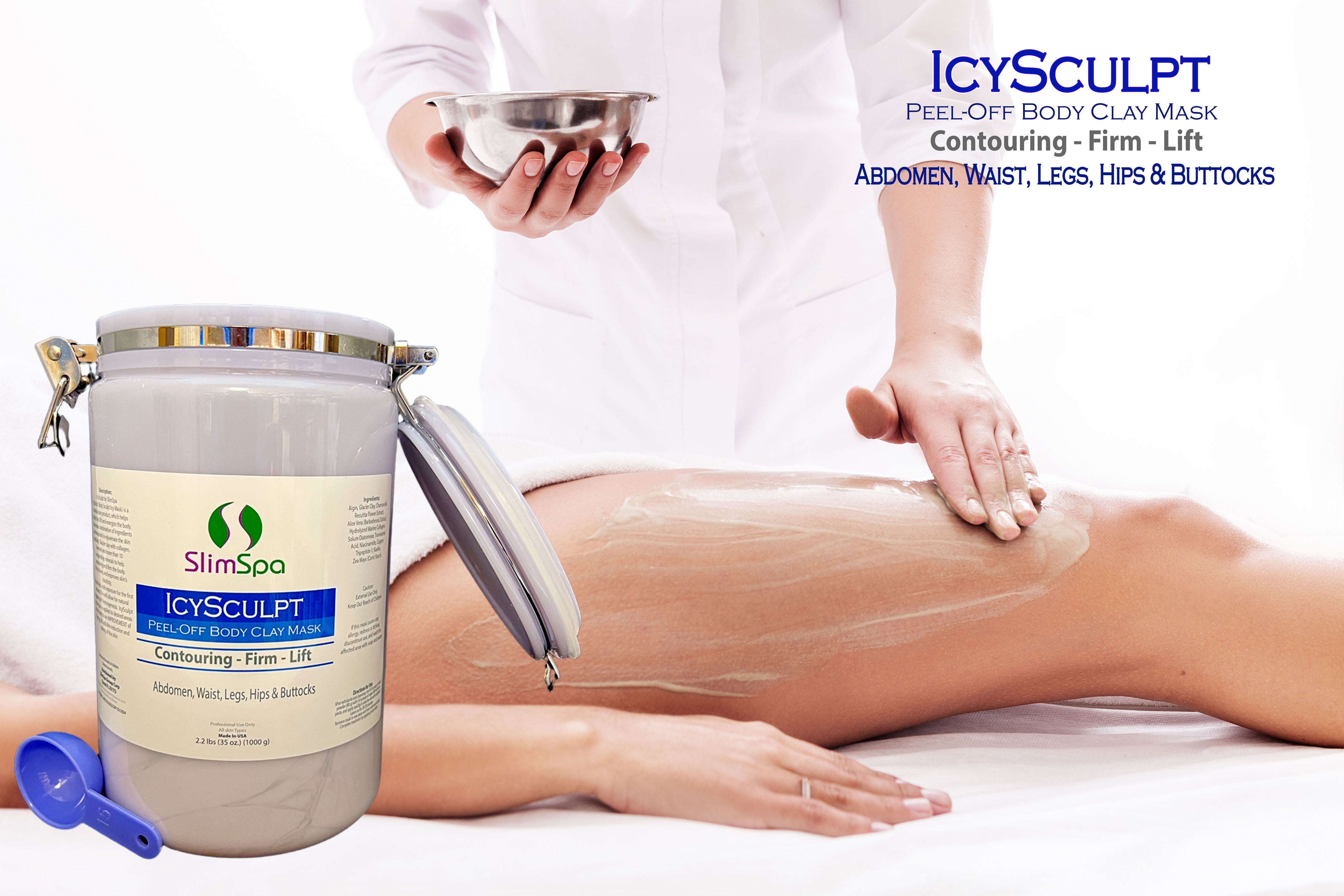 Mascarilla de arcilla glaciar para el cuerpo Peel-Off de IcySculpt, 2,2 libras