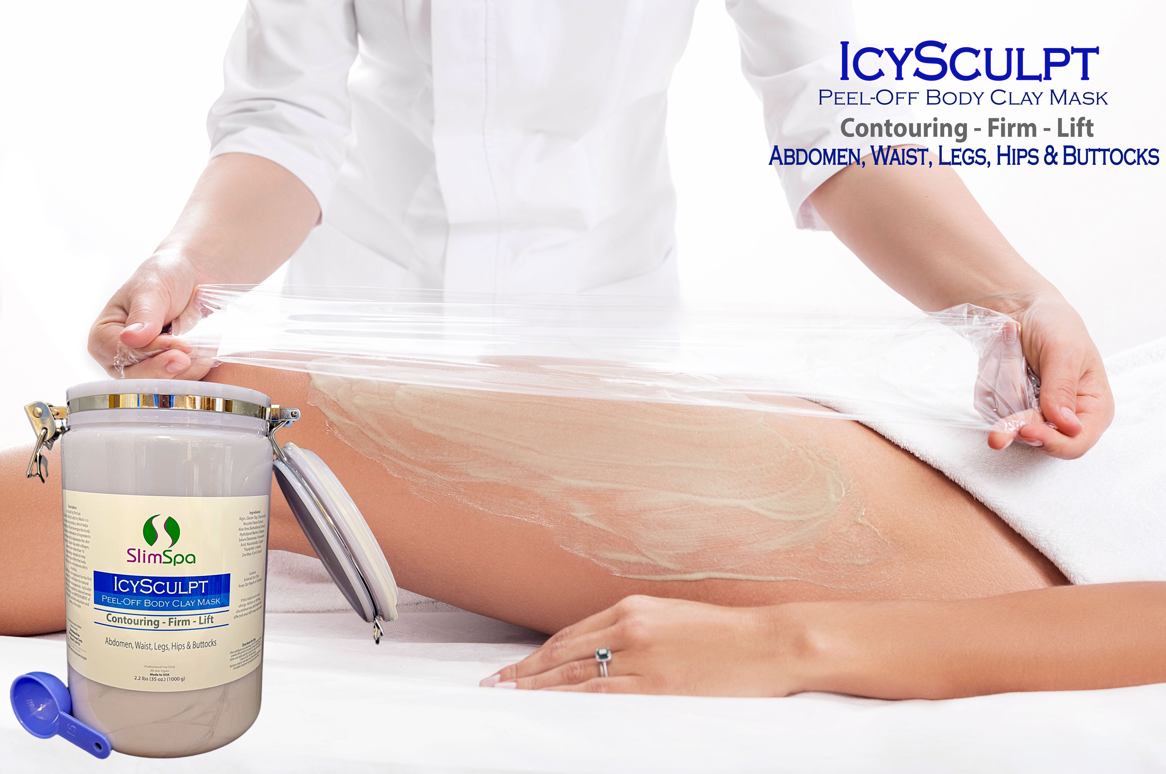 Mascarilla de arcilla glaciar para el cuerpo Peel-Off de IcySculpt, 2,2 libras