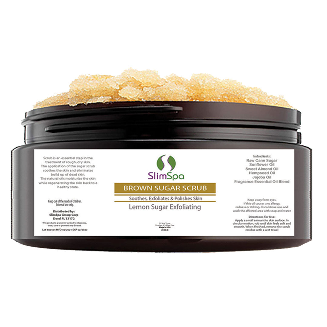 BROWN SUGAR SCRUB Lemon Sugar Exfoliating 8 oz.