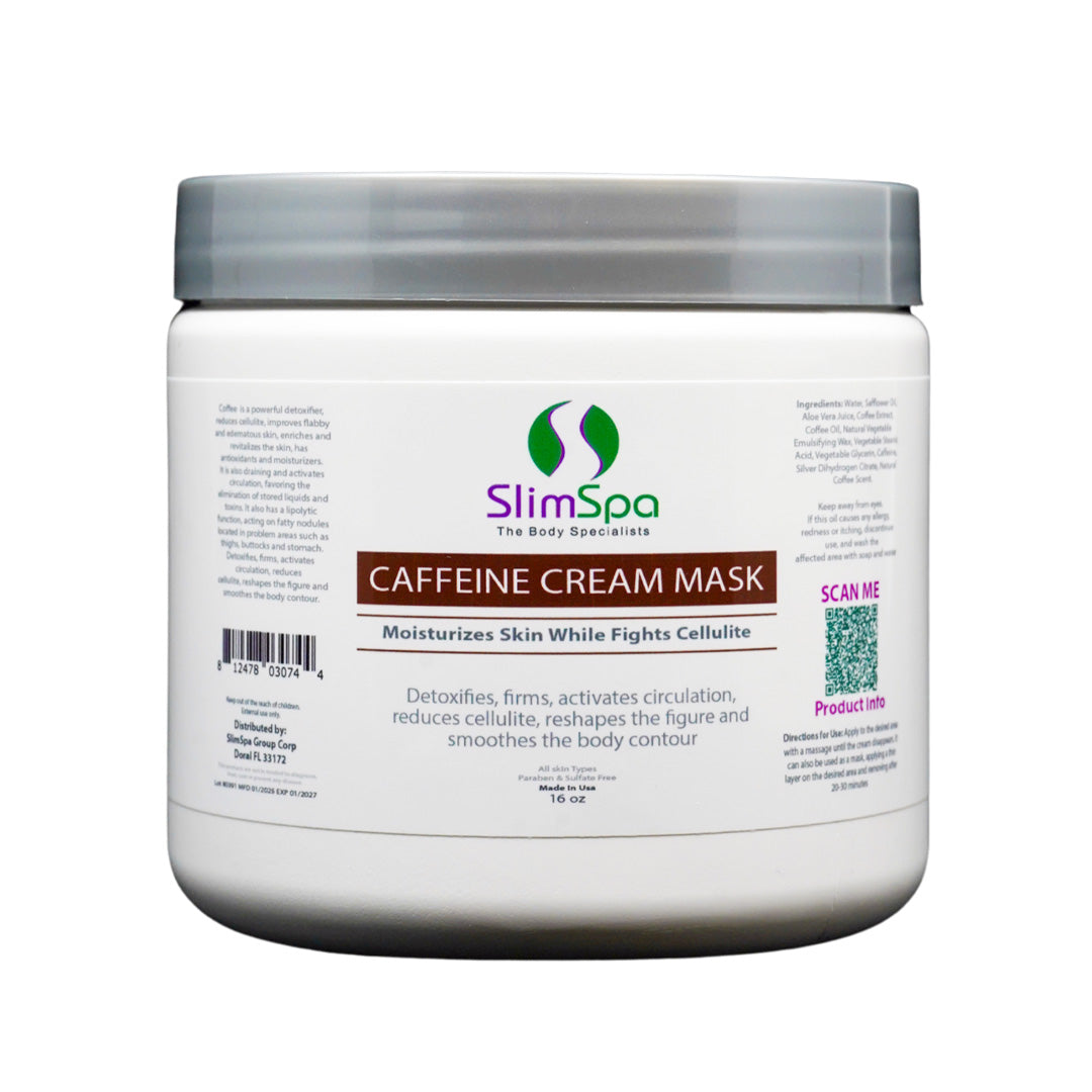 Mascarilla de crema con cafeína de 16 oz