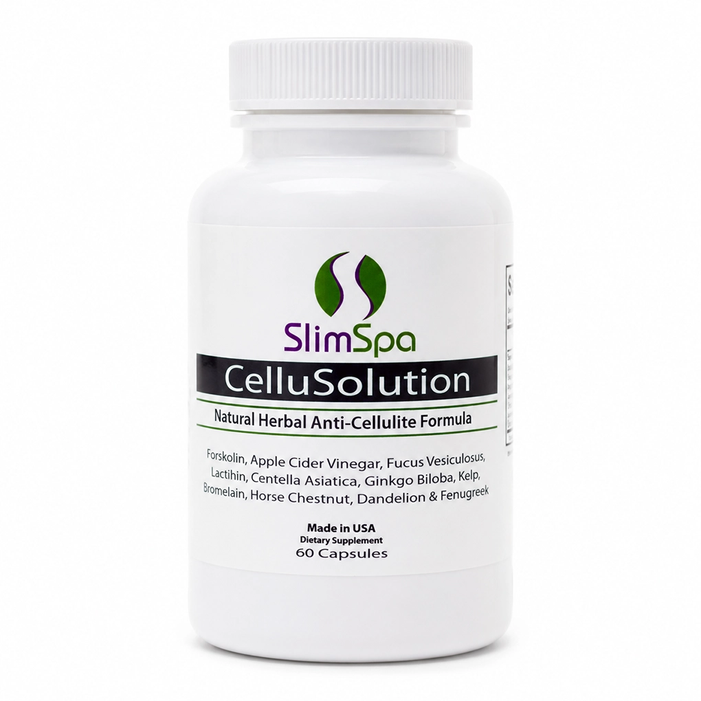 CelluSolution Natural Herbal Anti-Cellulite Supplement 60 Caps – Professional Spa Retail Formula