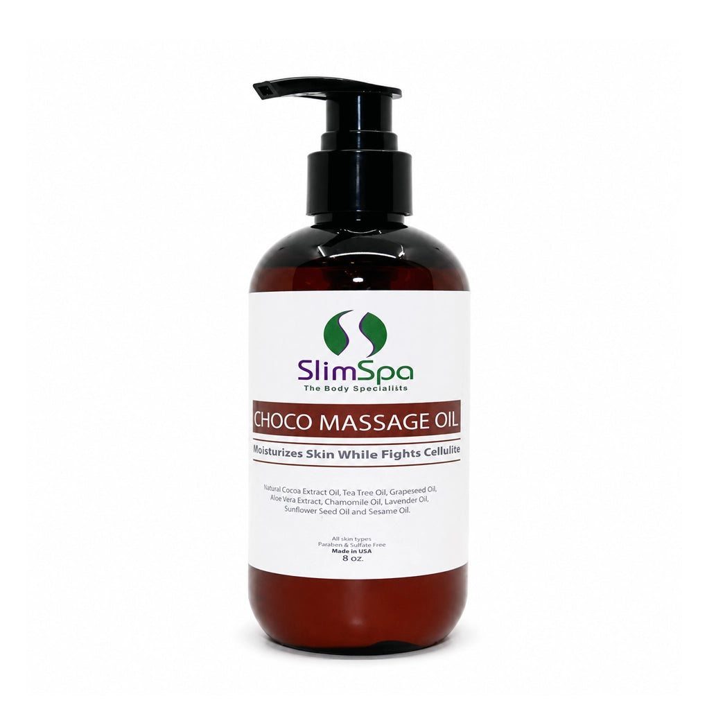Choco Body Massage Oil 8oz – Professional Chocolate Therapy & Skin Firming Spa Treatment