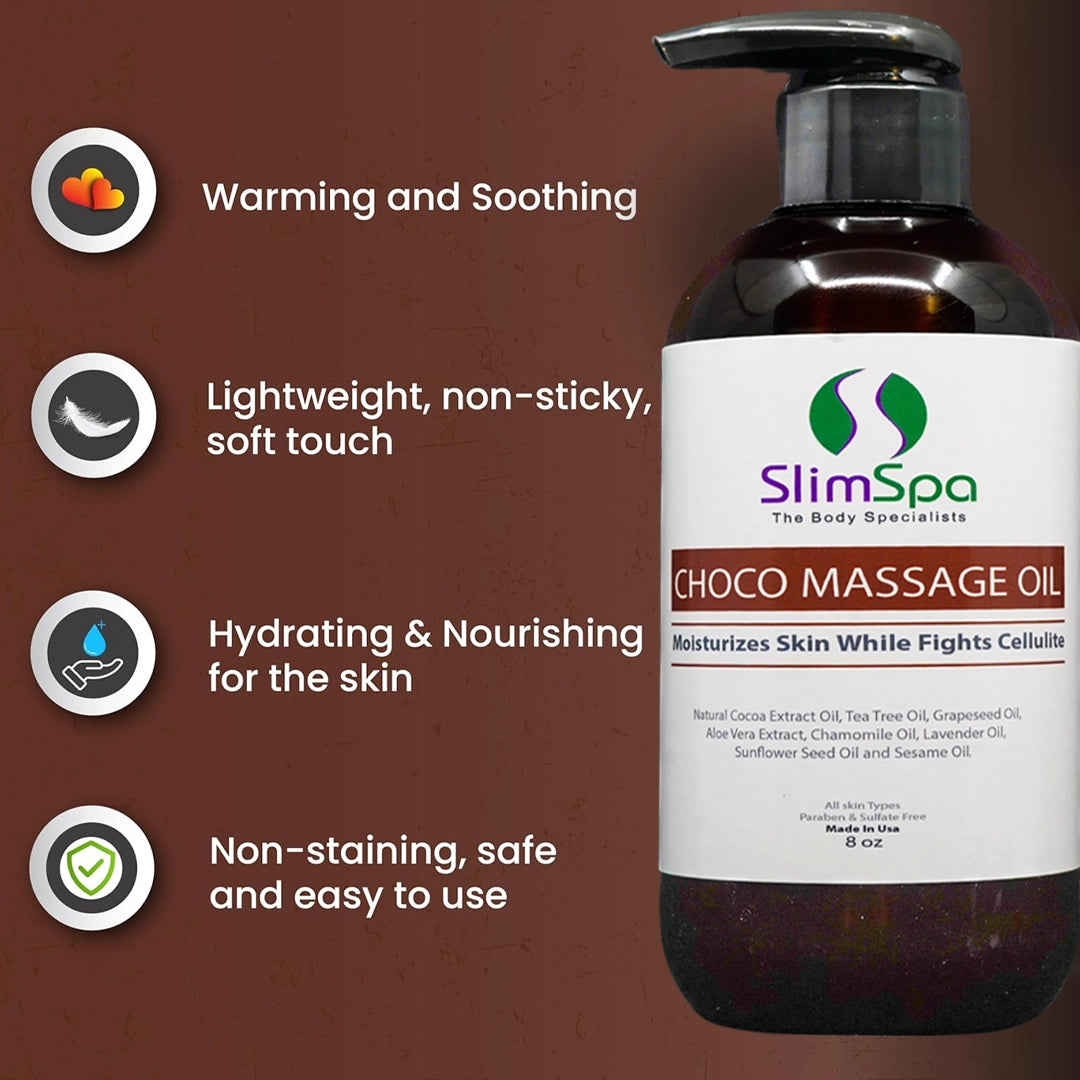 Aceite de masaje corporal Choco de 8 oz