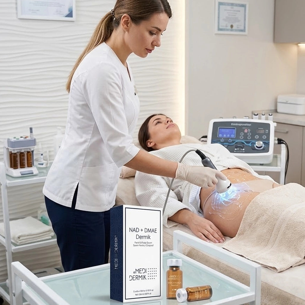 NAD + DMAE Serum — Professional Cellular Repair, Energy & Anti-Sagging Treatment for Estheticians, 5x10ml