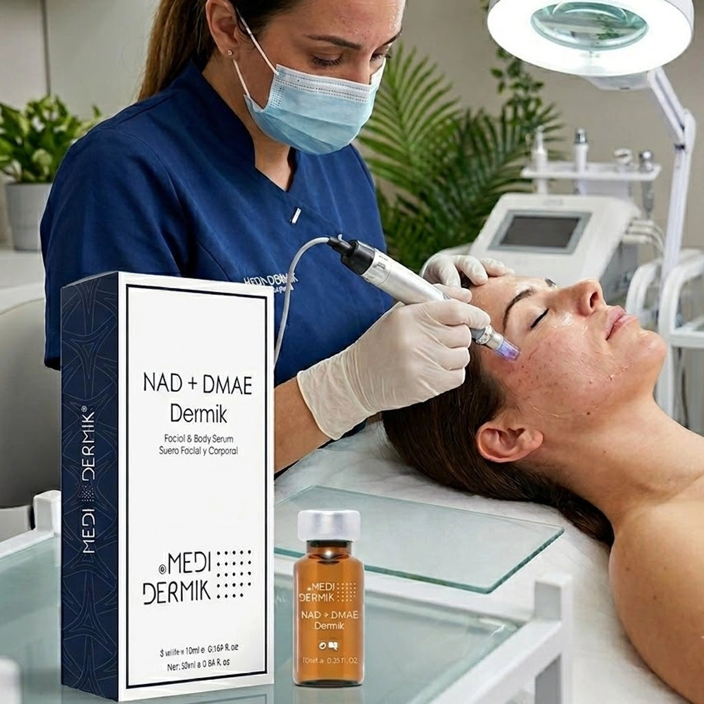 NAD + DMAE Serum — Professional Cellular Repair, Energy & Anti-Sagging Treatment for Estheticians, 5x10ml
