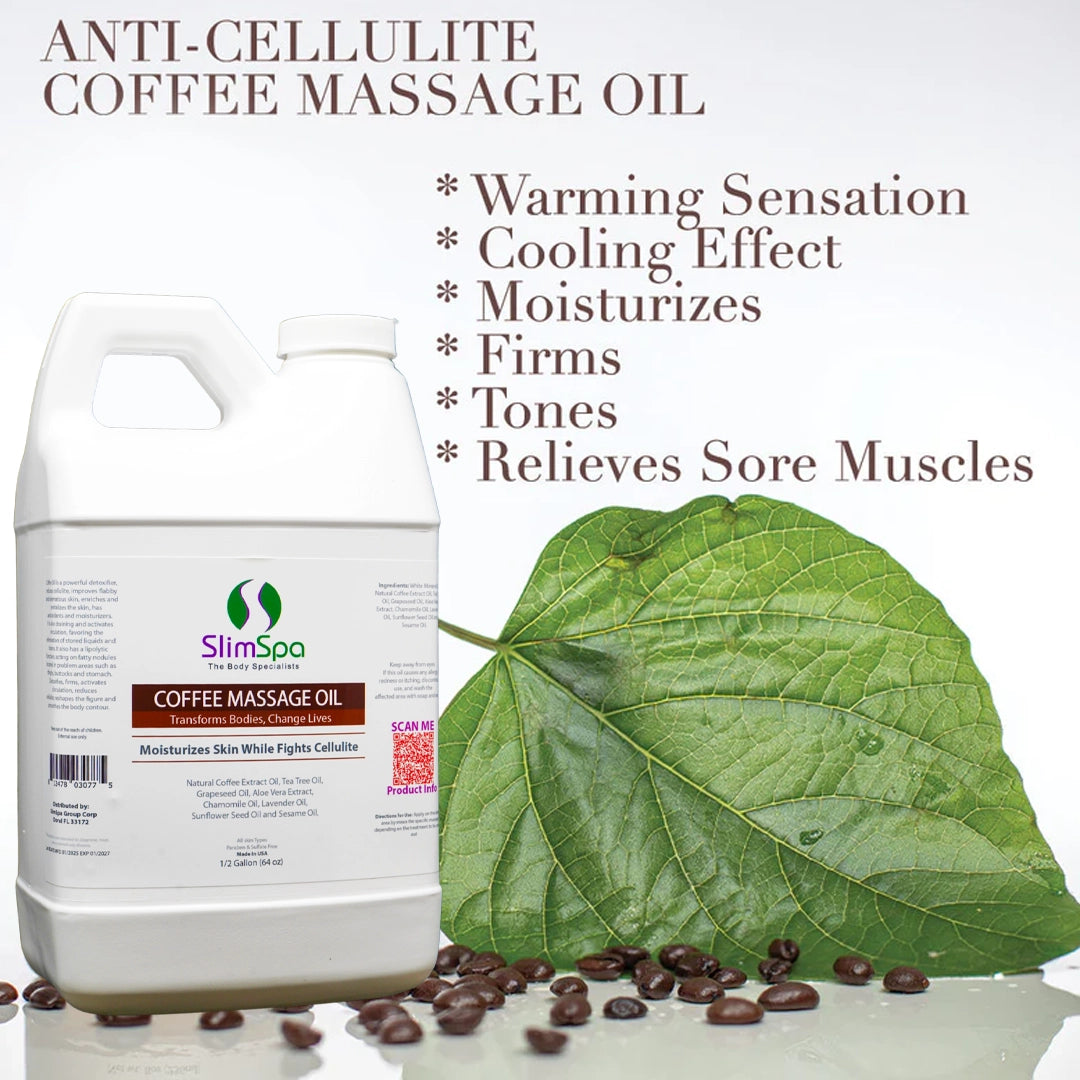 Aceite de café para masajes corporales, 64 oz (1/2 galón)