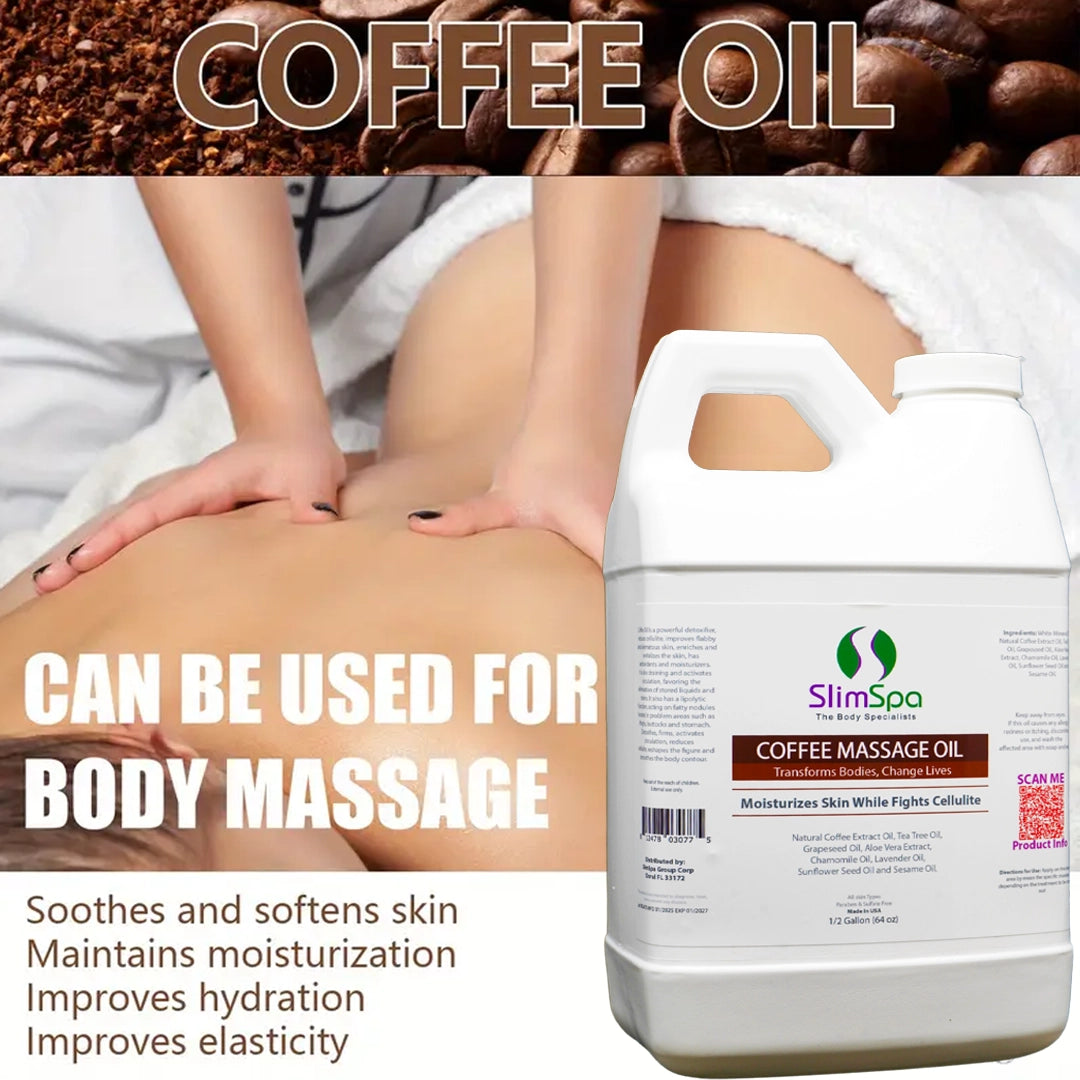 Aceite de café para masajes corporales, 64 oz (1/2 galón)
