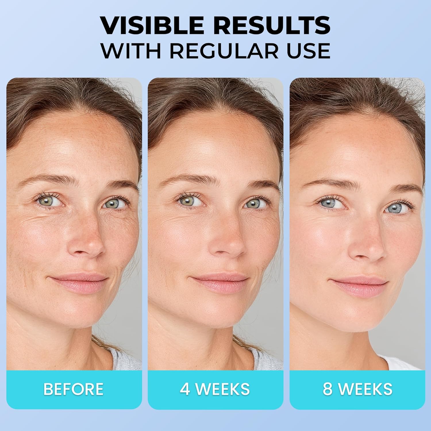 Crema hidratante antienvejecimiento con colágeno, 4 oz