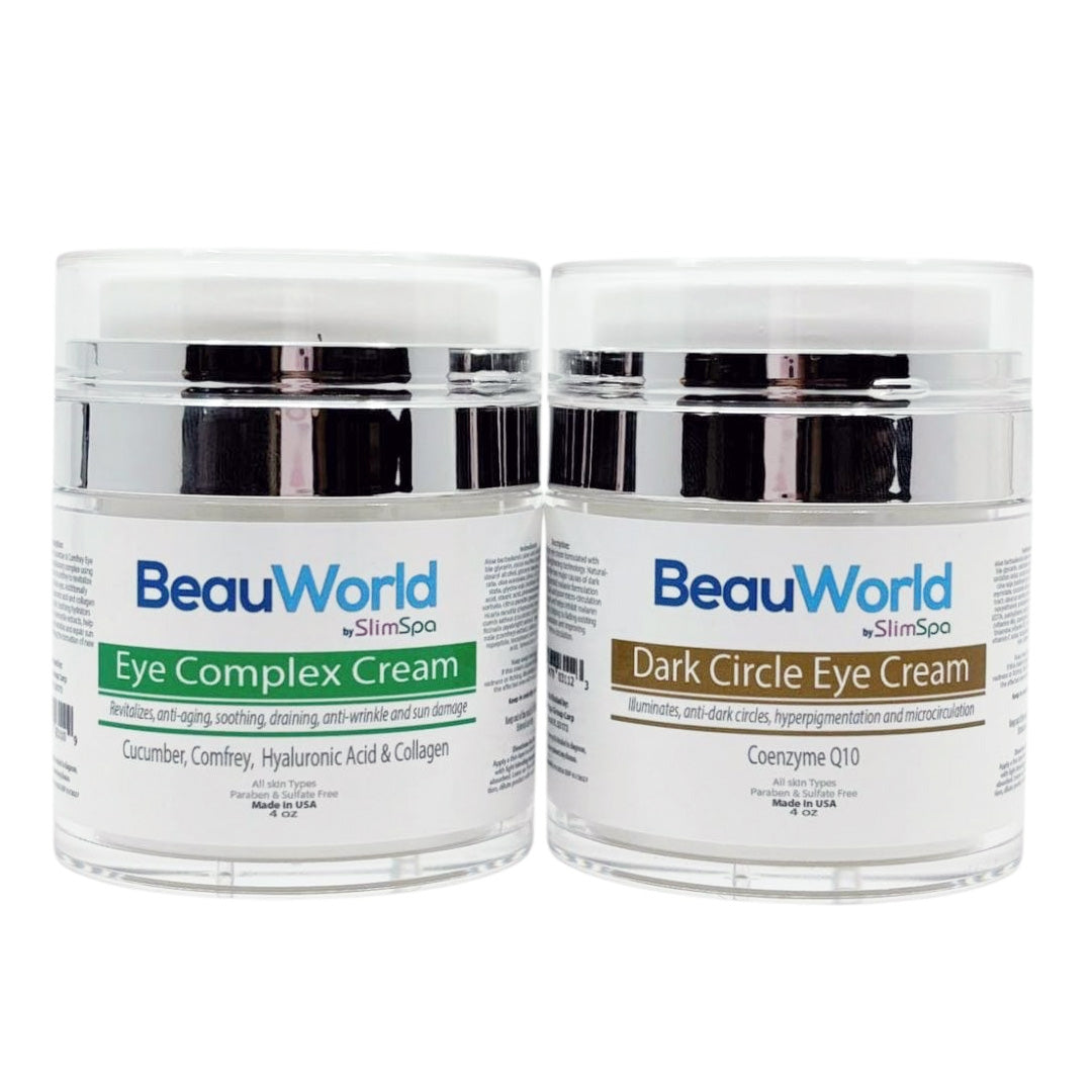 Combo para el cuidado de los ojos (1 crema para ojos de 4 oz + 1 crema para ojeras de 4 oz) 