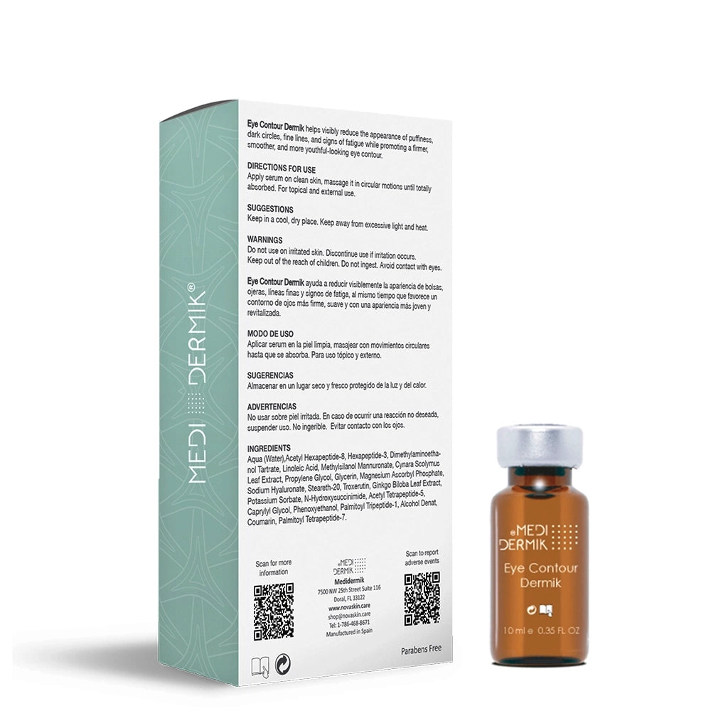 Eye Contour Serum — Professional Anti-Puffiness, Dark Circle & Fine Line Treatment for Estheticians, 5x10ml