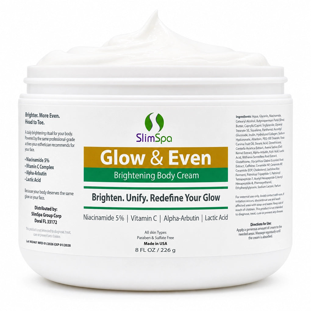 Glow & Even Brightening Body Cream 8 oz. | Niacinamide 5% + Vitamin C + Alpha-Arbutin
