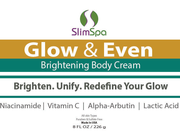 Glow & Even Brightening Body Cream 8oz – Professional Dark Spots & Body Radiance Daily Treatment