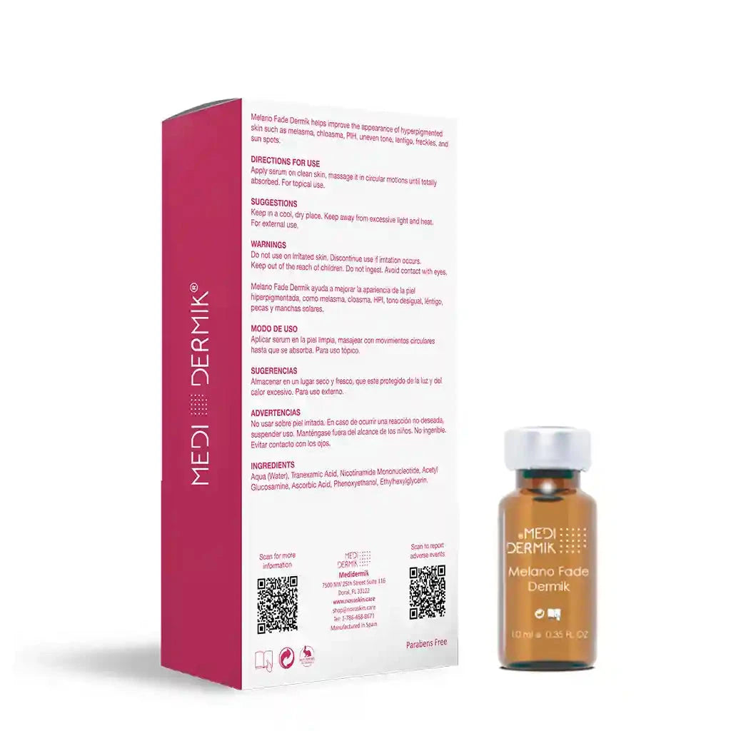 Melano Fade Serum — Professional Tranexamic Acid & Vitamin C Brightening Treatment for Estheticians, 5x10ml