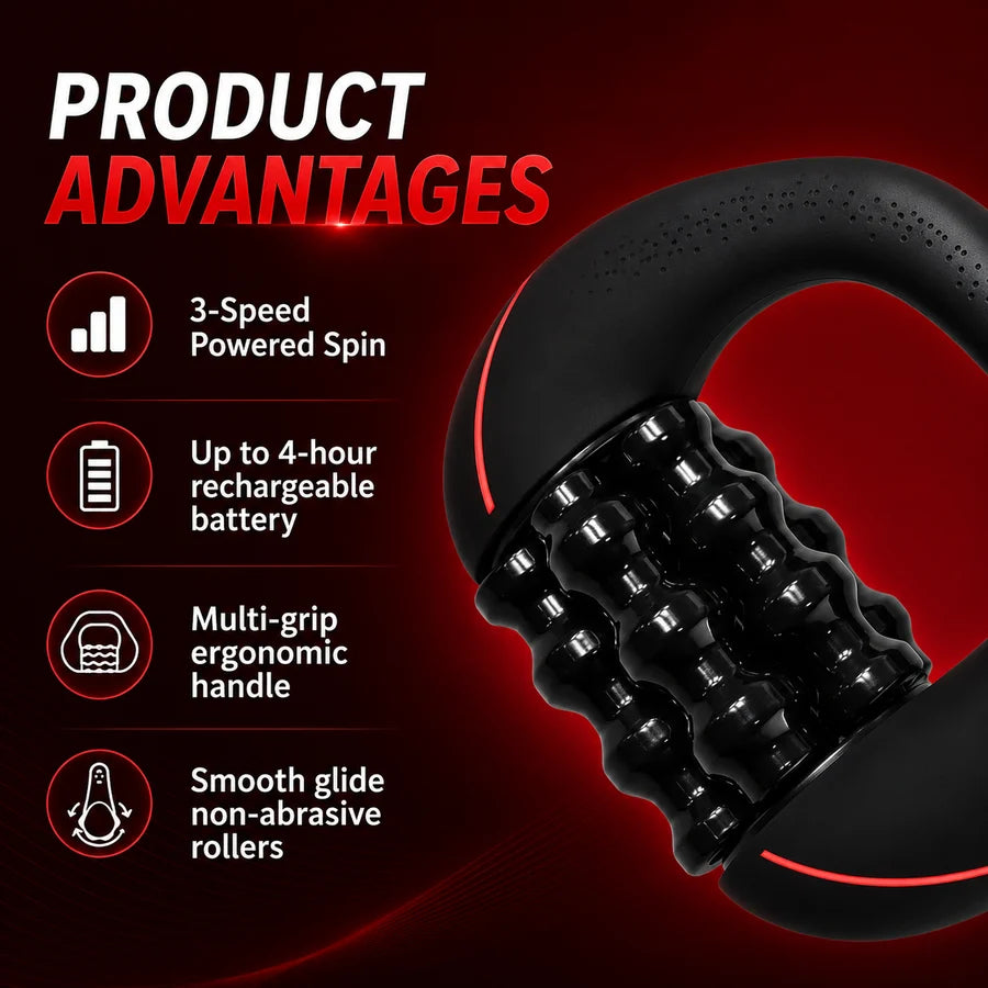 Motorized Rolling Muscle Massager – Professional Deep Tissue Recovery & Circulation Roller | SlimSpa