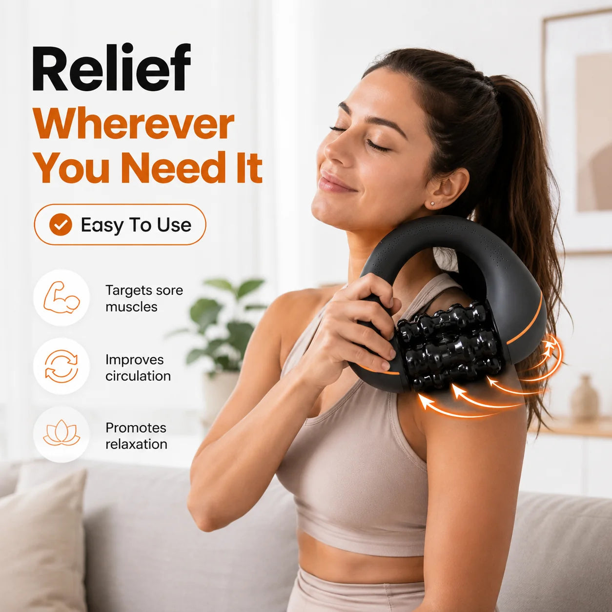 Motorized Rolling Muscle Massager – Professional Deep Tissue Recovery & Circulation Roller | SlimSpa