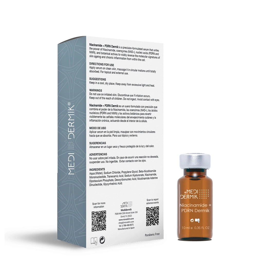 Niacinamide + PDRN Serum — Professional 8-Molecule Anti-Aging & Anti-Inflammatory Treatment for Estheticians, 5x10ml