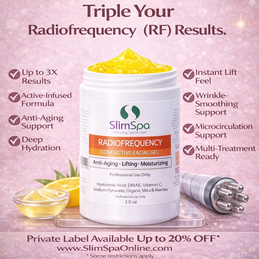 Radiofrequency Gel 32oz - Anti-Aging RF Treatment with Hyaluronic Acid & DMAE