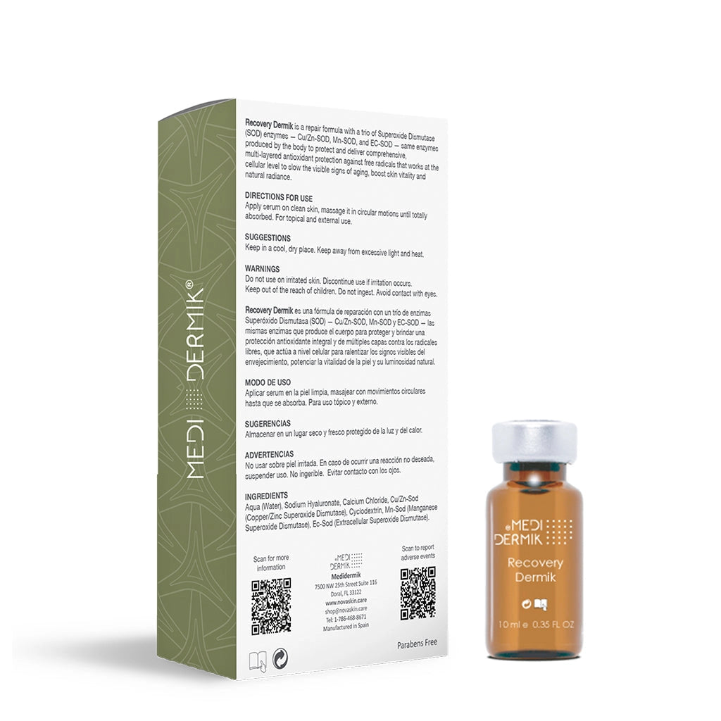 Recovery SOD Enzyme Serum — Professional Antioxidant Facial Treatment for Estheticians, 5x10ml
