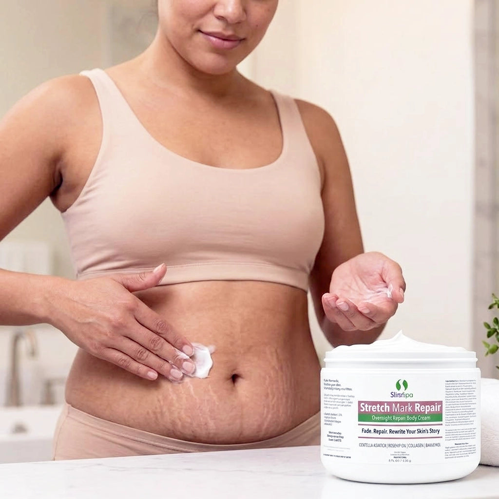 Stretch Mark Repair Body Cream 8oz – Professional Postpartum & Weight Loss Overnight Recovery