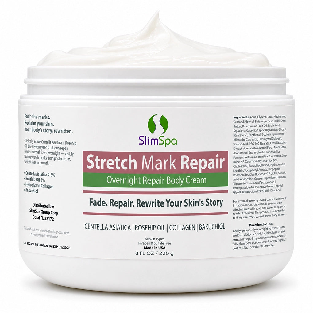 Stretch Mark Repair Body Cream 8oz – Professional Postpartum & Weight Loss Overnight Recovery