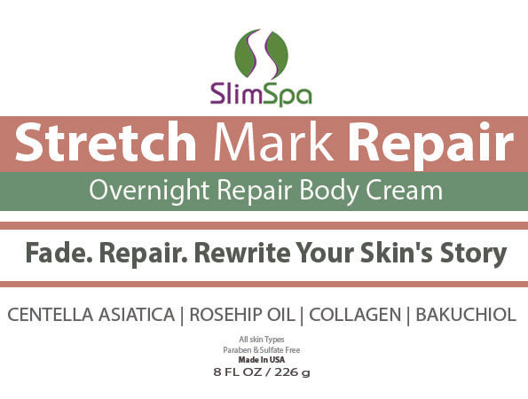 Stretch Mark Repair Body Cream 8oz – Professional Postpartum & Weight Loss Overnight Recovery