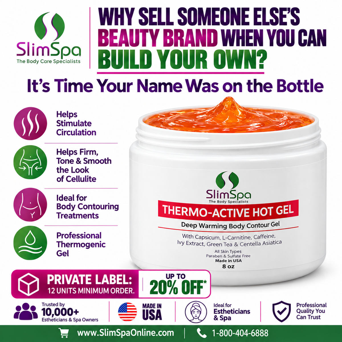 Thermo-Active Hot Gel 8 oz – Professional Heat Therapy & Body