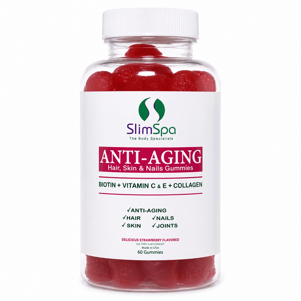 Anti-Aging Hair, Skin & Nails Gummies (60) – Biotin & Collagen Spa Retail Supplement - SlimSpaOnline
