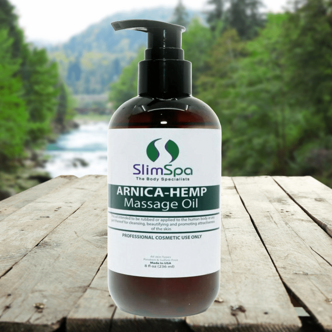 ARNICA - HEMP Massage Body Oil 8oz - SlimSpaOnline
