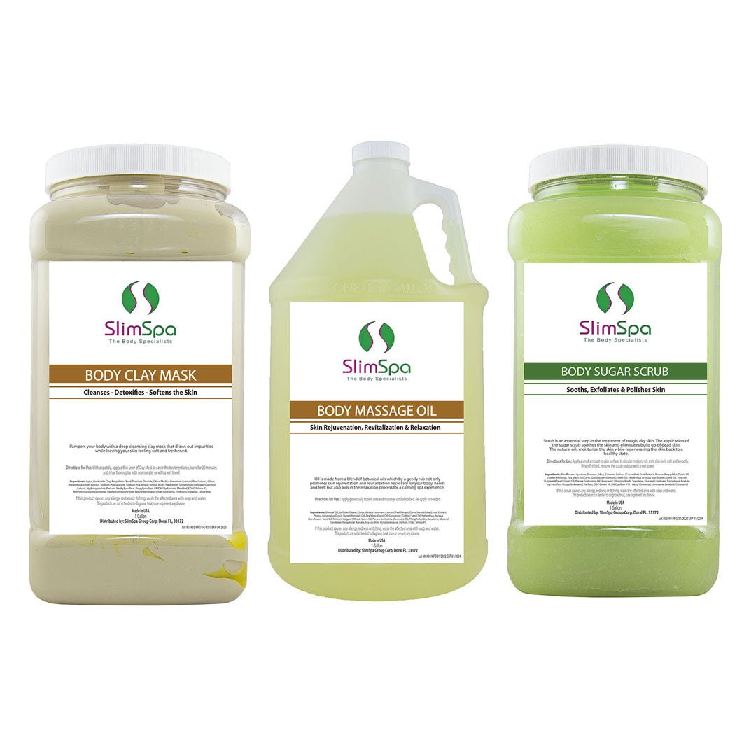 Professional inch loss body clay kit — thermal wrap and contouring supplies for estheticians