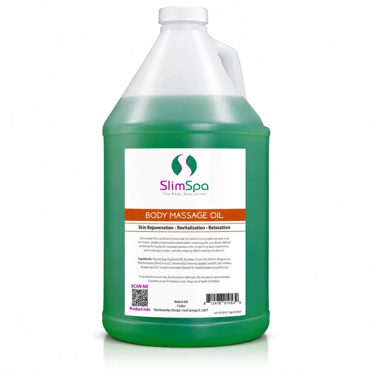 Body Massage Oil 1 Gallon - Professional Spa Anti-Cellulite Treatment Oil - SlimSpaOnline