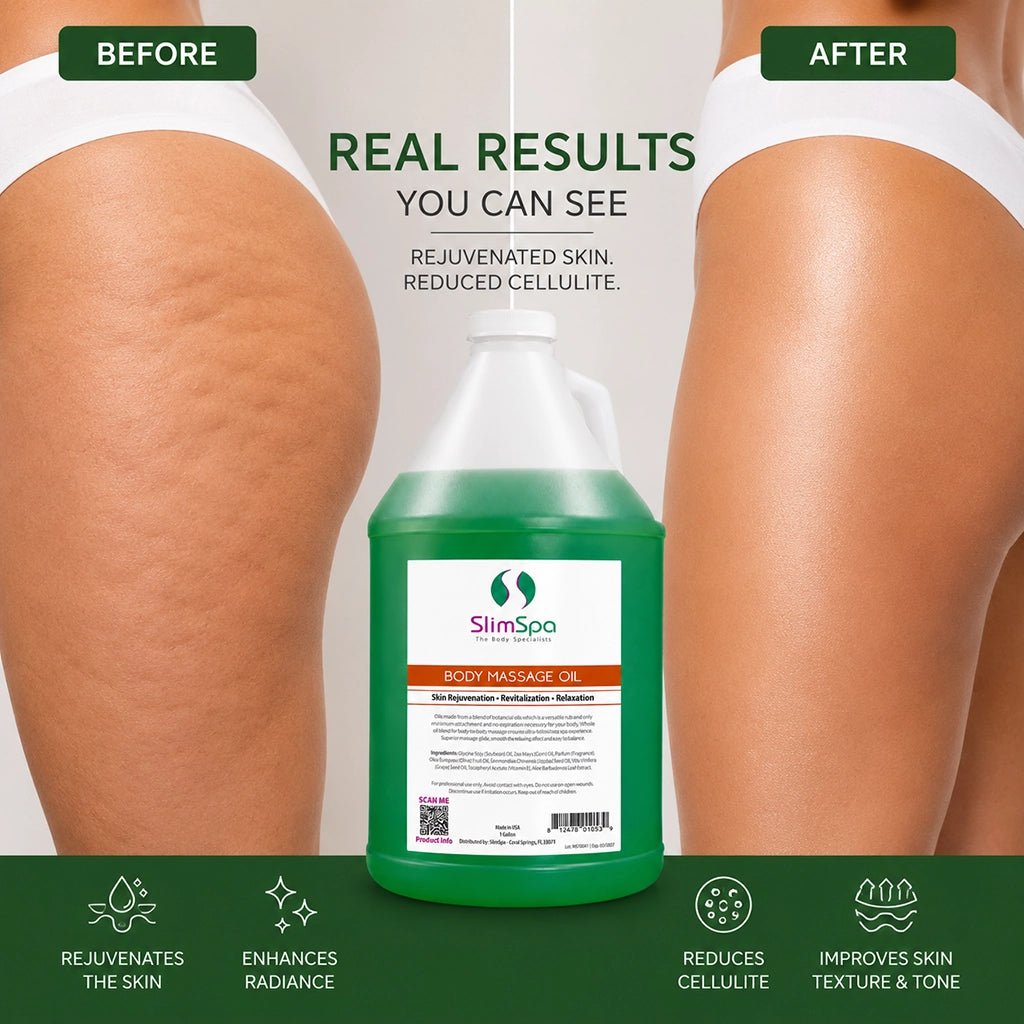 Body Massage Oil 1 Gallon - Professional Spa Anti-Cellulite Treatment Oil - SlimSpaOnline