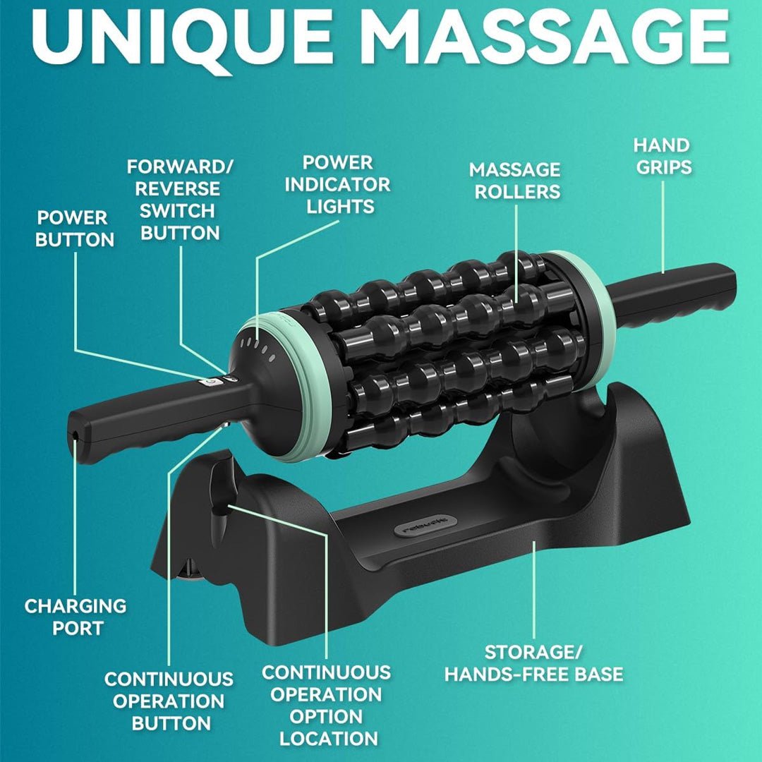 Professional body massage rolling device for lymphatic drainage and post-op fibrosis recovery — spa grade