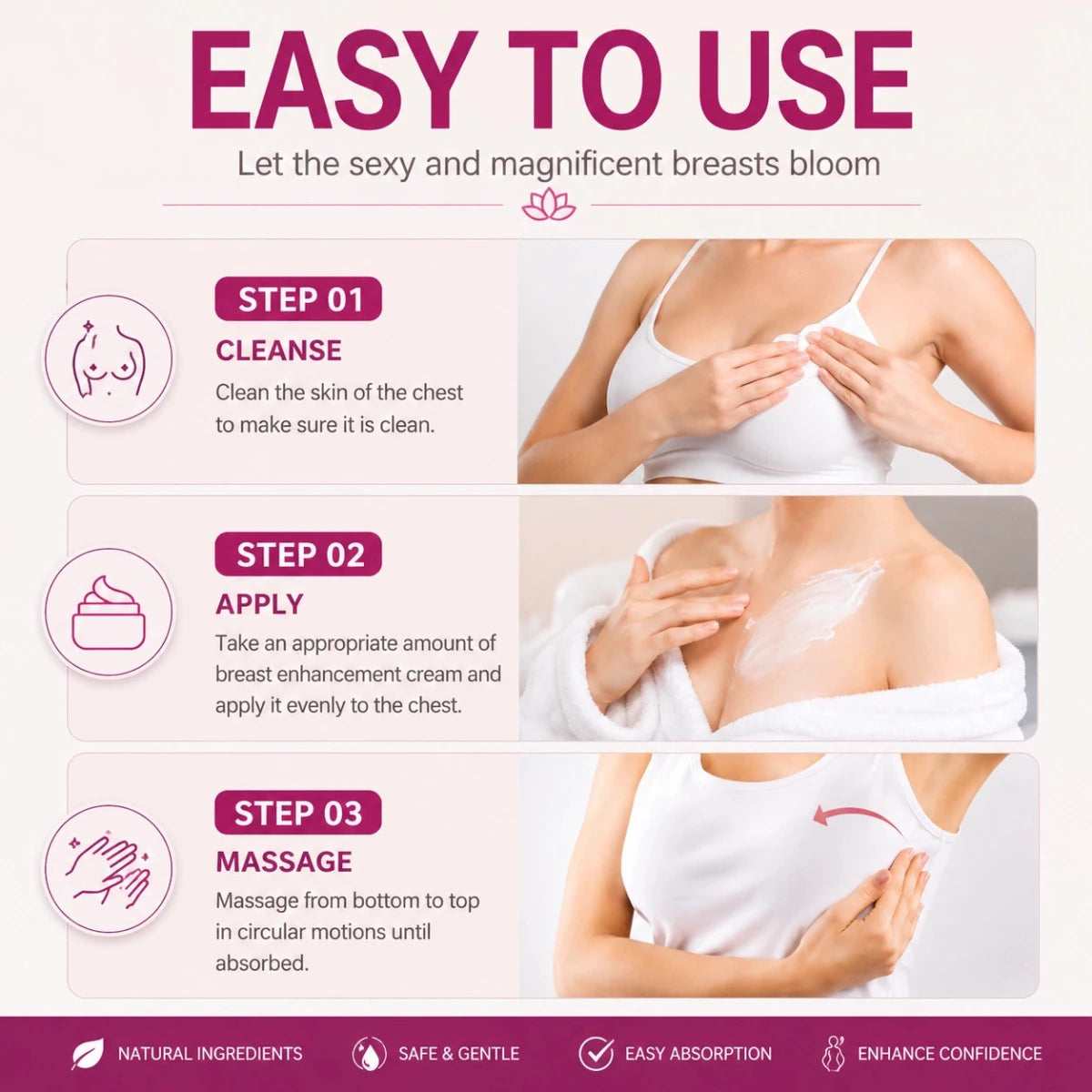 Breast Firming & Lifting Cream – Professional Collagen & Elastin Treatment (8 oz) - SlimSpaOnline