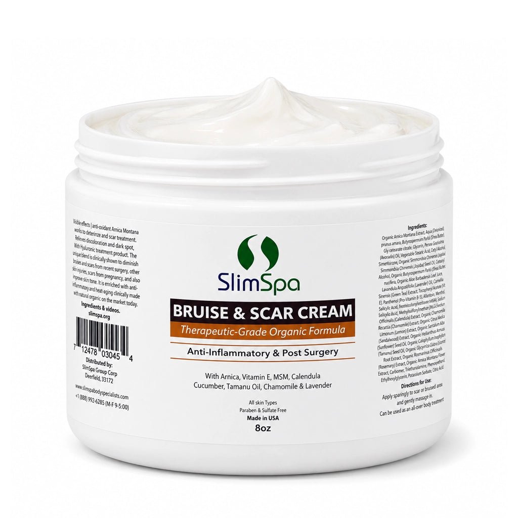 Bruise & Scar Organic Cream 8oz – Professional Post-Surgery Healing & Scar Recovery Treatment - SlimSpaOnline