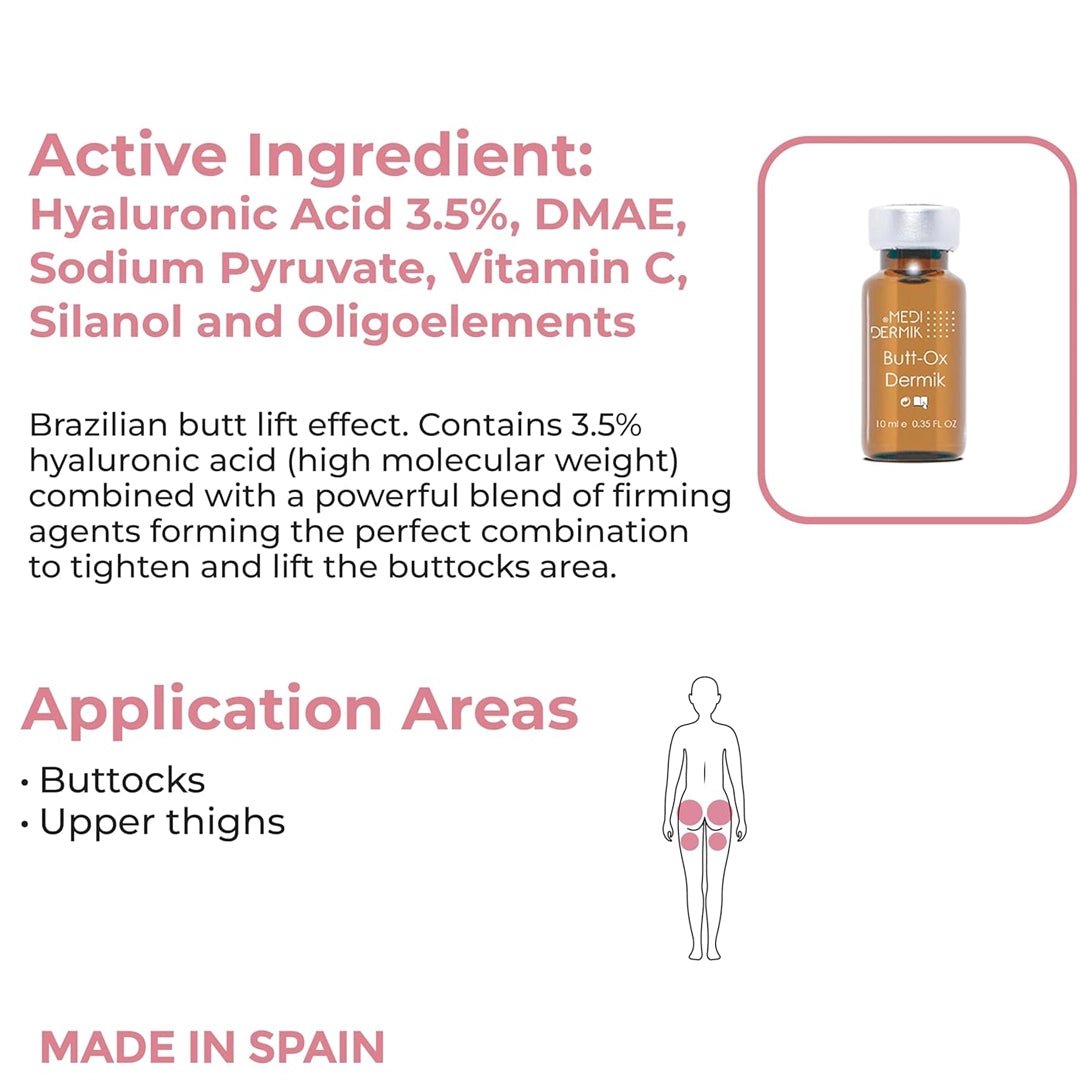 Butt - Ox Dermik 5 Vials x 10 ml (50 ml) - SlimSpaOnline
