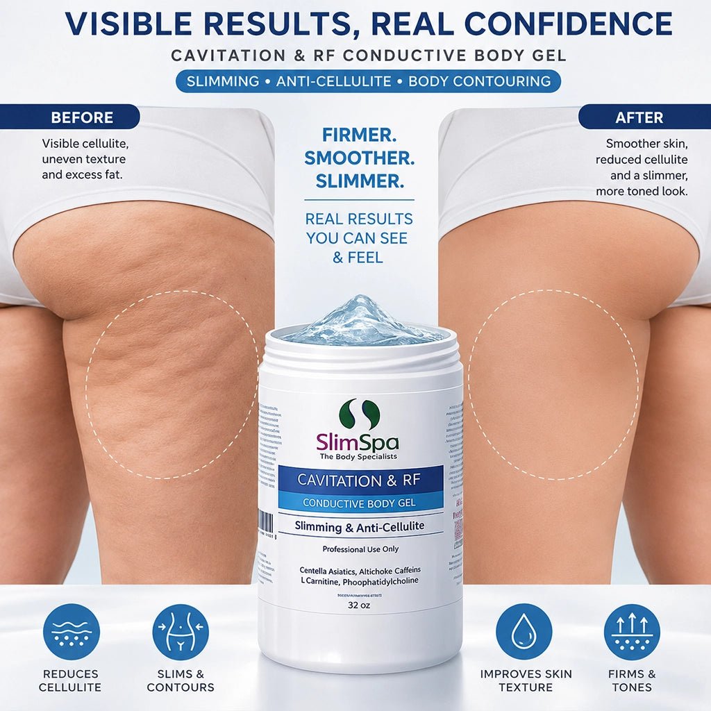 Cavitation & Radiofrequency RF Combo Gel 32oz – Professional Anti-Cellulite Body Contouring - SlimSpaOnline
