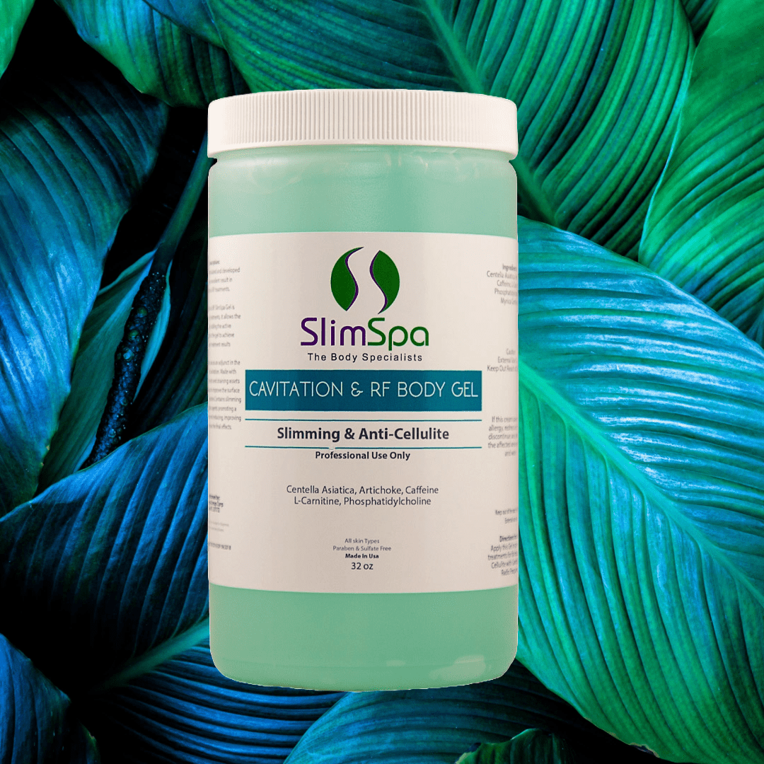 Cavitation RF Body Gel 32oz wholesale — bulk professional anti-cellulite conductive gel for high-volume esthetician spas | SlimSpa