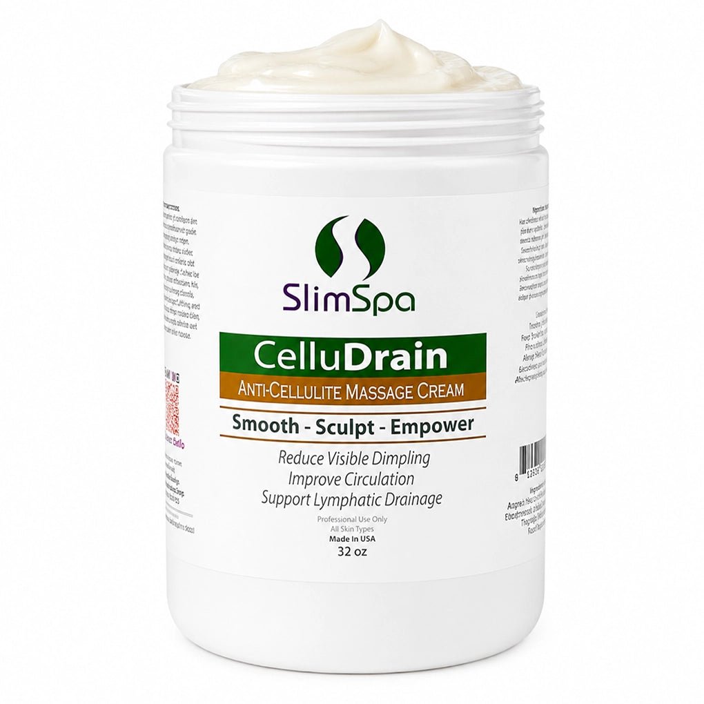 CelluDrain Anti-Cellulite Massage Cream 32oz – Professional Lymphatic Drainage & Body Sculpting - SlimSpaOnline