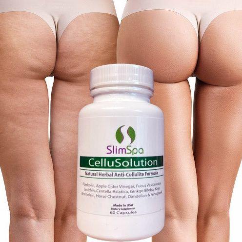 CelluSolution Natural Herbal Anti - Cellulite Formula 60 Caps - SlimSpaOnline