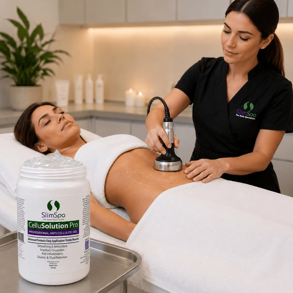 CelluSolution Pro Anti-Cellulite Gel 32oz – Professional Cellulite Reduction & Body Firming (Caffeine · Centella · Pink Grapefruit, 14 Botanicals) - SlimSpaOnline